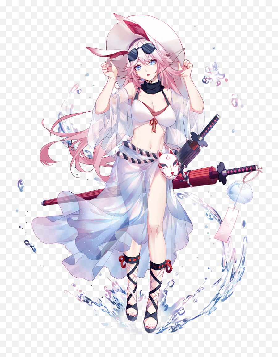 Honkai Impact 3rd Katana Long Hair - Honkai Impact 3 H Png,Katana Transparent Background