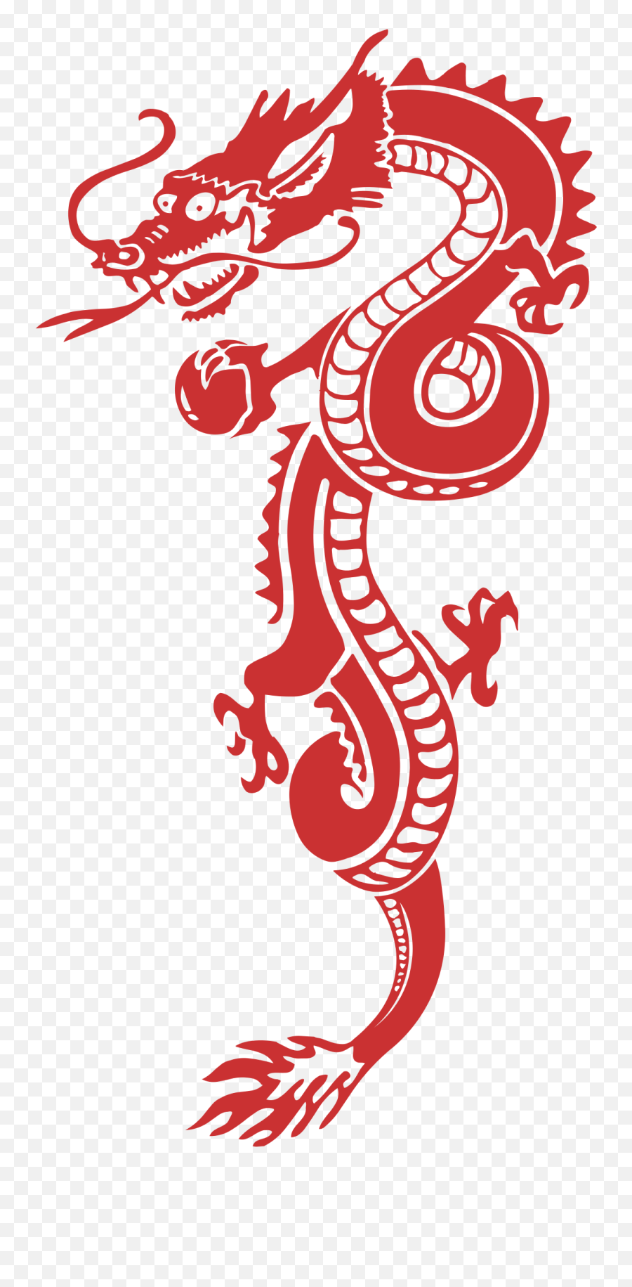 Red Dragon Logo Png Transparent Svg - Transparent Red Chinese Dragon Png,Dragon Transparent