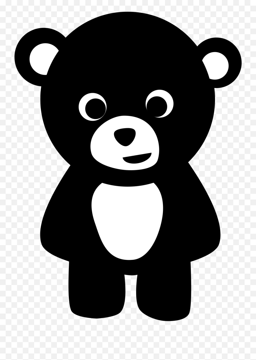 Black Bear Svg Vector Clip Art - Svg Clipart Cute Black Bear Cartoon Png,Black Bear Png