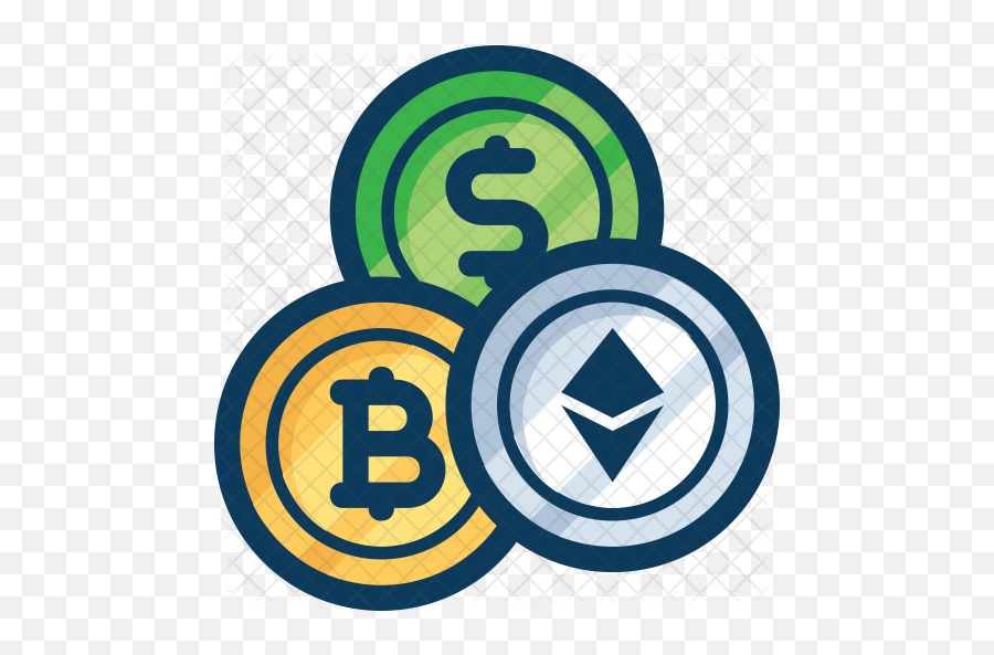 Crytocurrency Trade Icon Of Colored - Crypto Icon Png,Bitcoin Icon Png