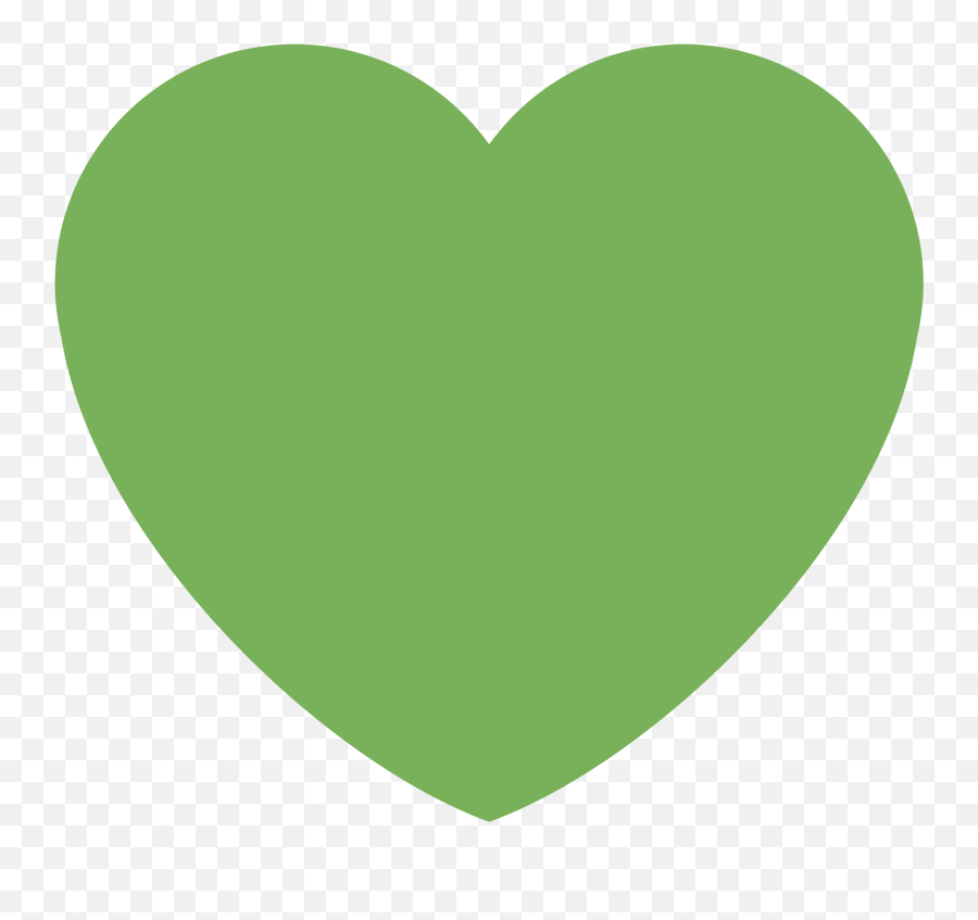 Twitter Heart Png Transparent Free For - Green Heart White Background,Heart Emojis Transparent