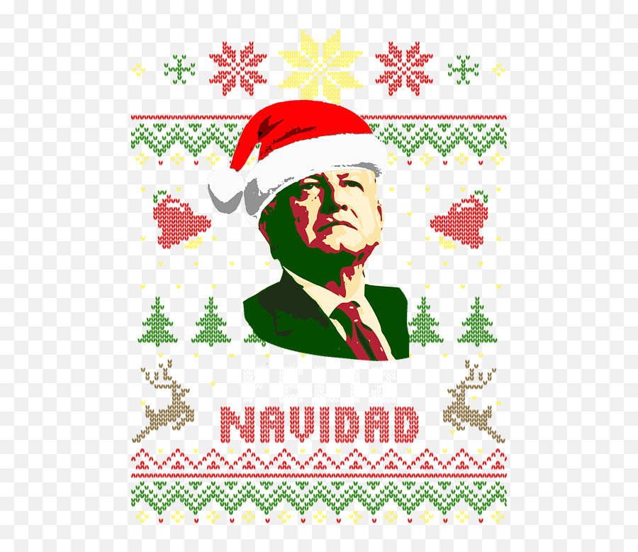 Amlo President Of Mexico Feliz Navidad Christmas Sweatshirt - Illustration Png,Feliz Navidad Png