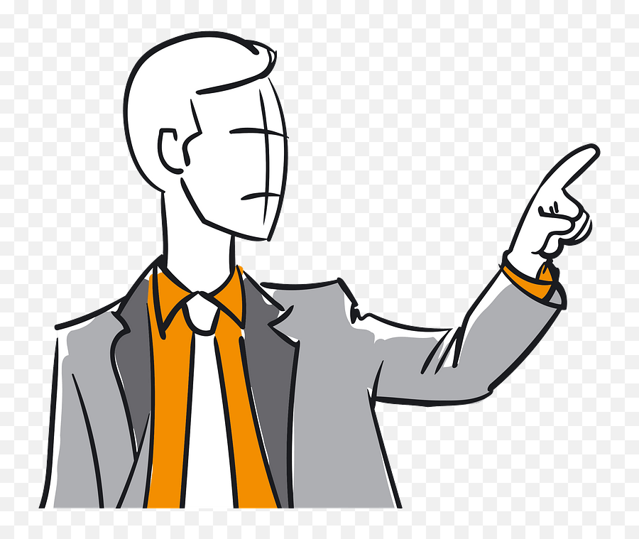 Man Pointing Clipart - Man Pointing Clipart Png,Person Pointing Png