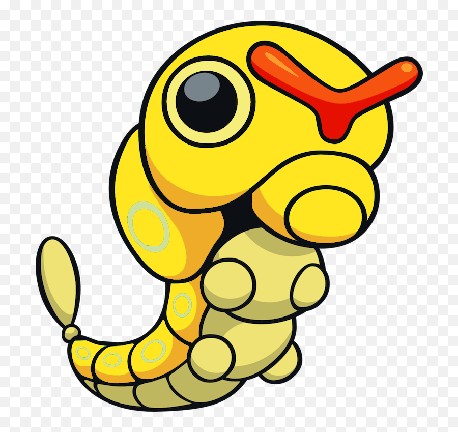 Download The Mystical Golden Caterpie - Pokemon Shiny Caterpie Png,Caterpie Png