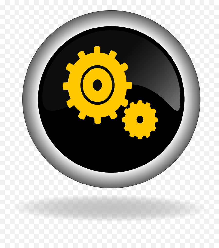Gearsbuttoniconbackweb - Free Image From Needpixcom Png,Button Icon
