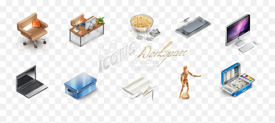 Isoicons U2013 Workspace - Office Equipment Png,Workspace Icon