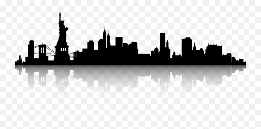 Miami New York City Skyline Silhouette Tattoo - Cityscape Nyc Skyline Silhouette Clip Art Png,City Outline Png