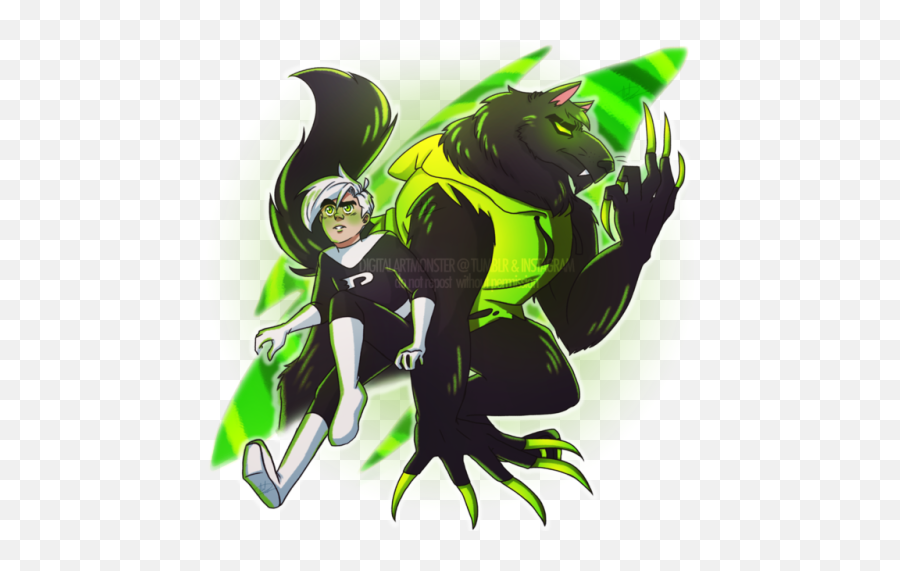 Download Dannymay Day Fifteen - Wulf Danny Phantom Fanart Cartoon Png,Danny Phantom Png