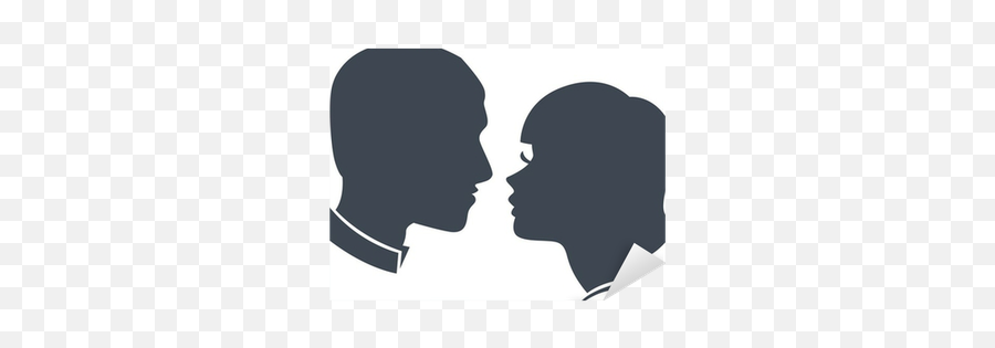 Man And Woman Face Silhouette Sticker U2022 Pixers - We Live To Change Silhouette Png,Face Silhouette Png
