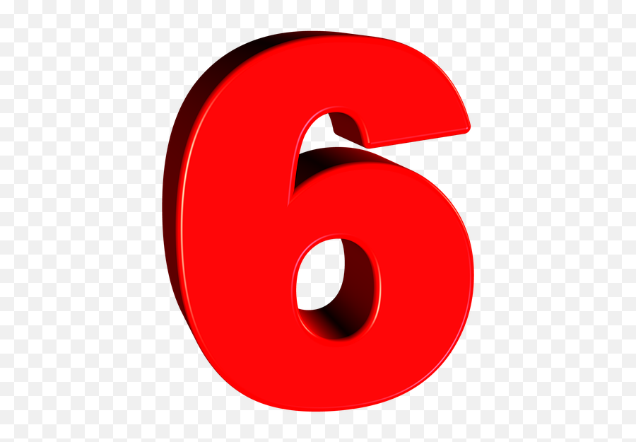 Six Number 6 - Number Png,Number 6 Png