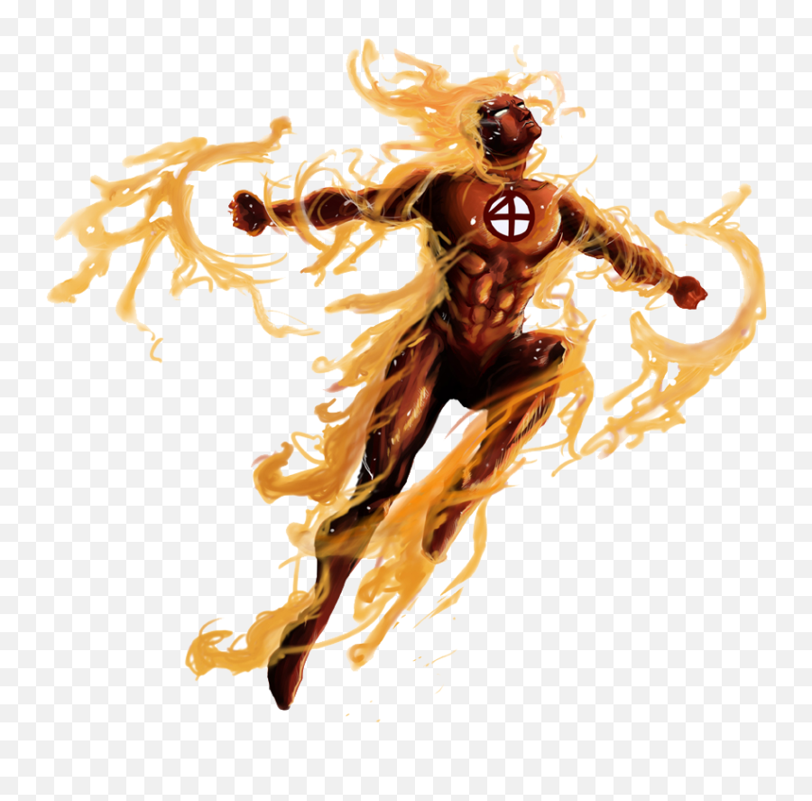Download Human Torch - Marvel Human Torch Png,Torch Transparent Background
