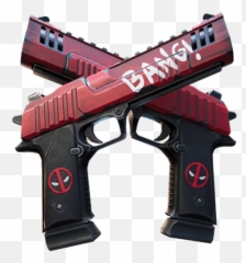 Dual Pistols - Fortnite Deadpool Pistols Png,Hand Holding Gun Png