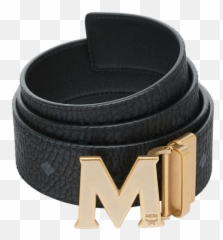 One Size Antique M Reversible Belt 175 In Visetos Black - Black And White Mcm Belt Png,Belt Buckle Png
