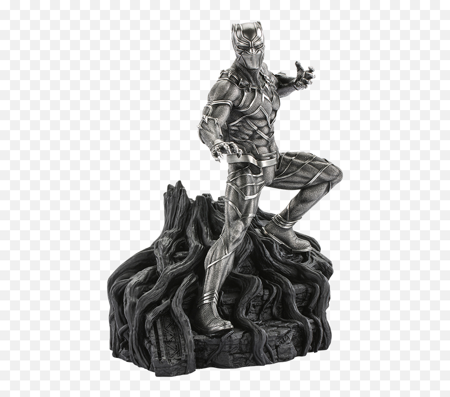 Black Panther Guardian Pewter Figurine By Royal Selangor - Royal Selangor Black Panther Png,Black Panther Logo Marvel