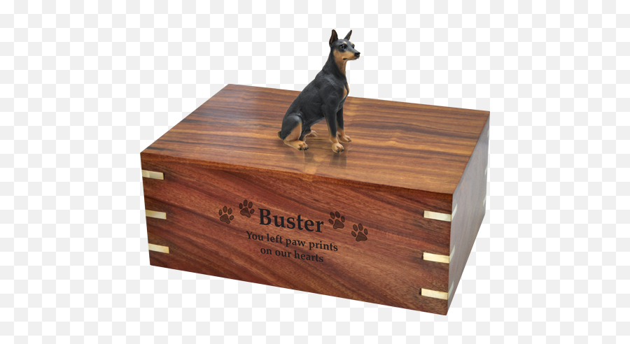Wholesale Doberman Pinscher Dog Breed Urn New Memorials - Pet Paw Print Wood Urn Png,Doberman Png
