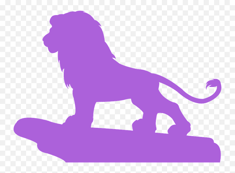 Lion King Silhouette - Free Vector Silhouettes Creazilla El Rey Leon Vector Png,Lion King Png