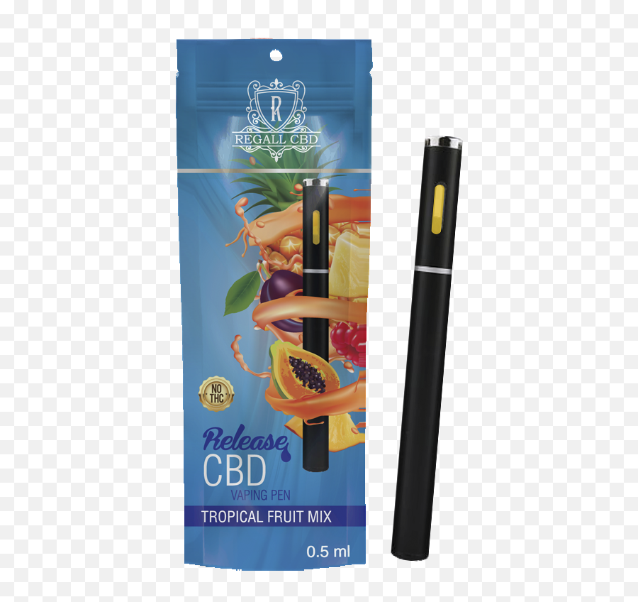 Regall Cbd Vaping Pen 05ml - Tropical Fruit Mix Cannabidiol Png,Vape Pen Png