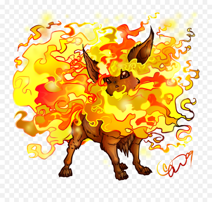 Pokémon - Flareon 136 By Blackheartspiral Fur Affinity Png,Flareon Png