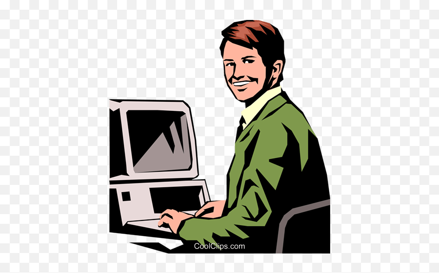 Student Working - Working On Pc Cartoon Png,Working Png