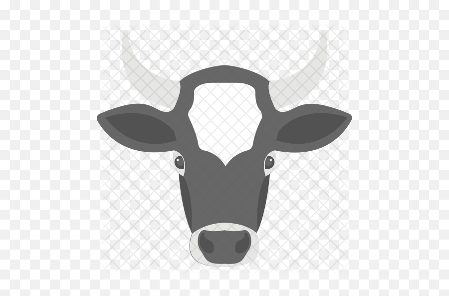 Cow Head Icon Of Flat Style - Ox Png,Cow Head Png