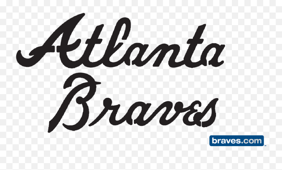 Macon Braves Logo Black And White - Atlanta Braves, HD Png