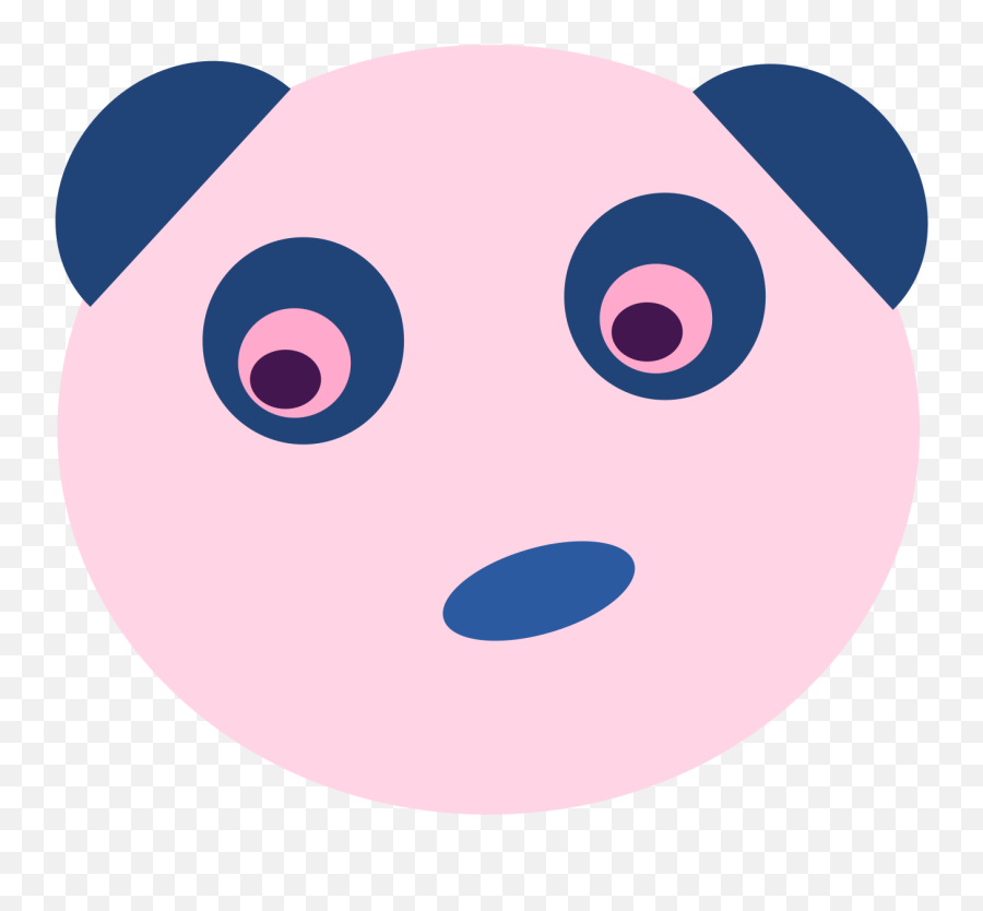 Design Of Blue Panda Face Png Image - North Edinburgh,Panda Face Png