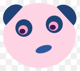 Design Of Blue Panda Face Png Image - North Edinburgh,Panda Face Png