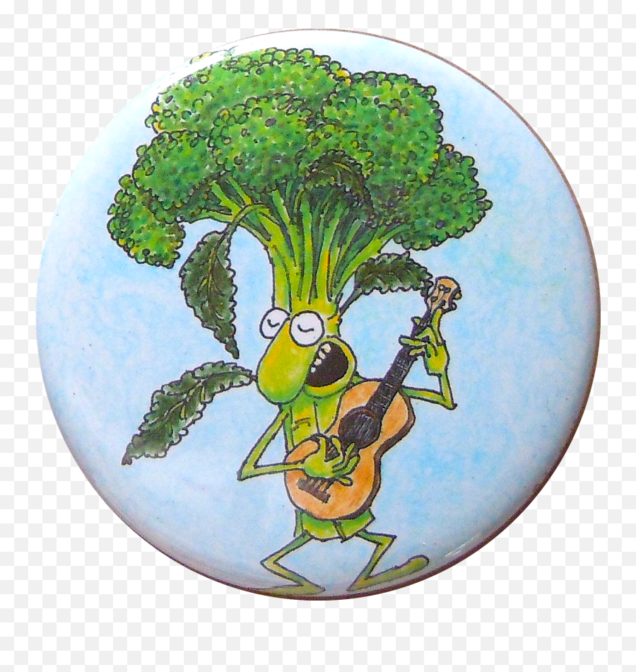 Broccoli Playing Ukulele Magnet - Broccoli Png,Broccoli Transparent Background