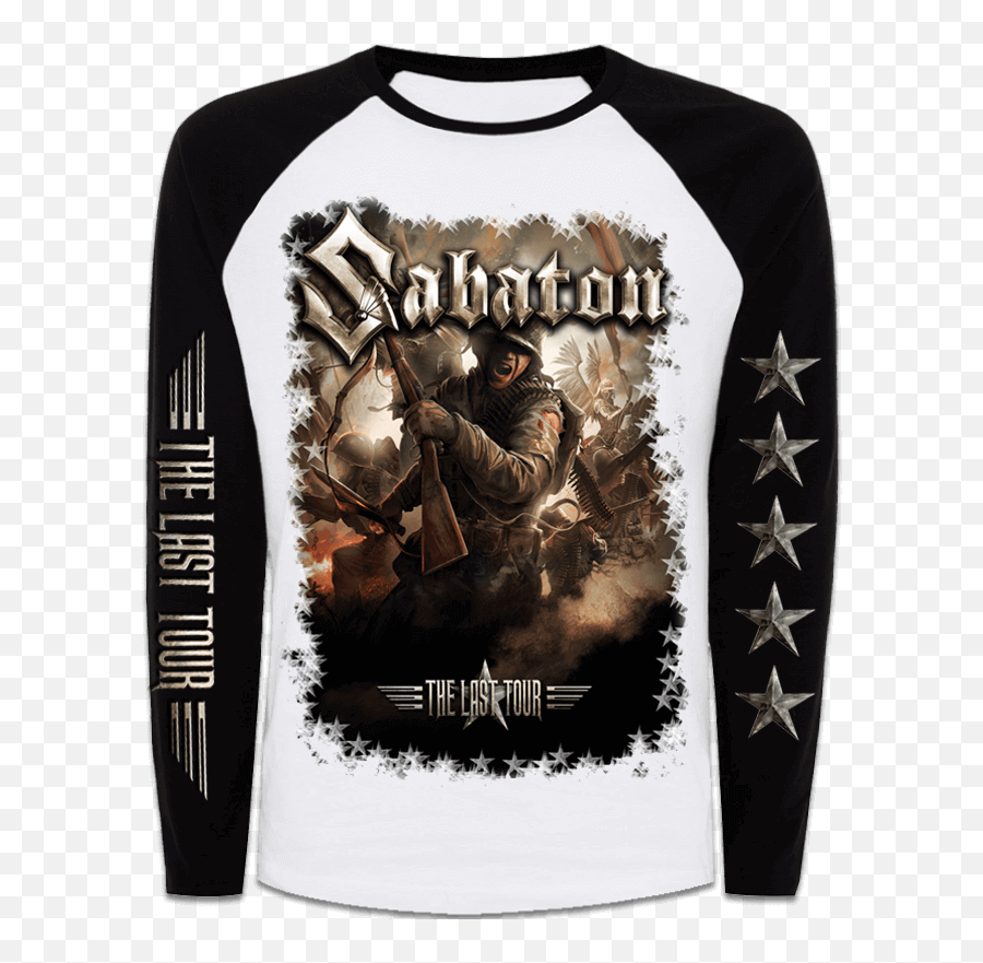 The Last Tour 2017 Raglan Long Sleeve Shirt Sabaton - Sabaton The Last Stand Album Png,Long Sleeve Shirt Png