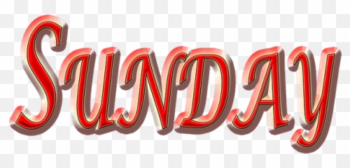 Sunday Weekend Day Red - Vertical Png,Sunday Png