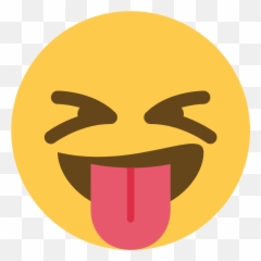Squinting Face With Tongue Emoji - Stuck Out Closed Eyes png