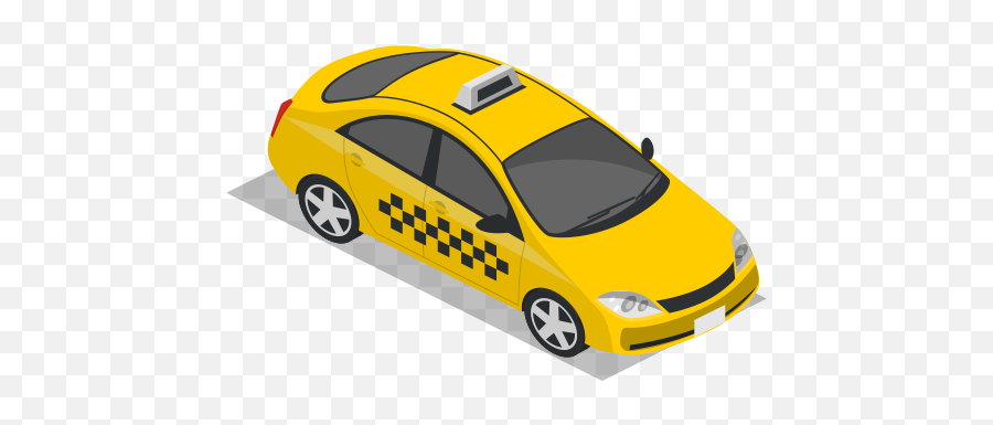 Car Public Transport Taxi Vehicle Icon - Transparent Isometric Car Png,Car Png Icon