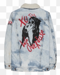 The Weeknd - Reverie Denim Sherpa Jacket Full Size Png Denim Jacket The Weeknd,The Weeknd Png