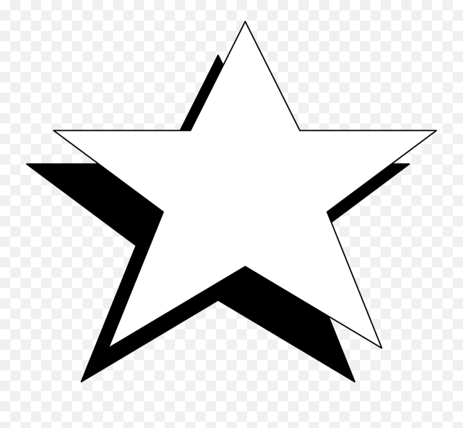 Png Star Black And White Transparent - Black And White Star,Star Png Image