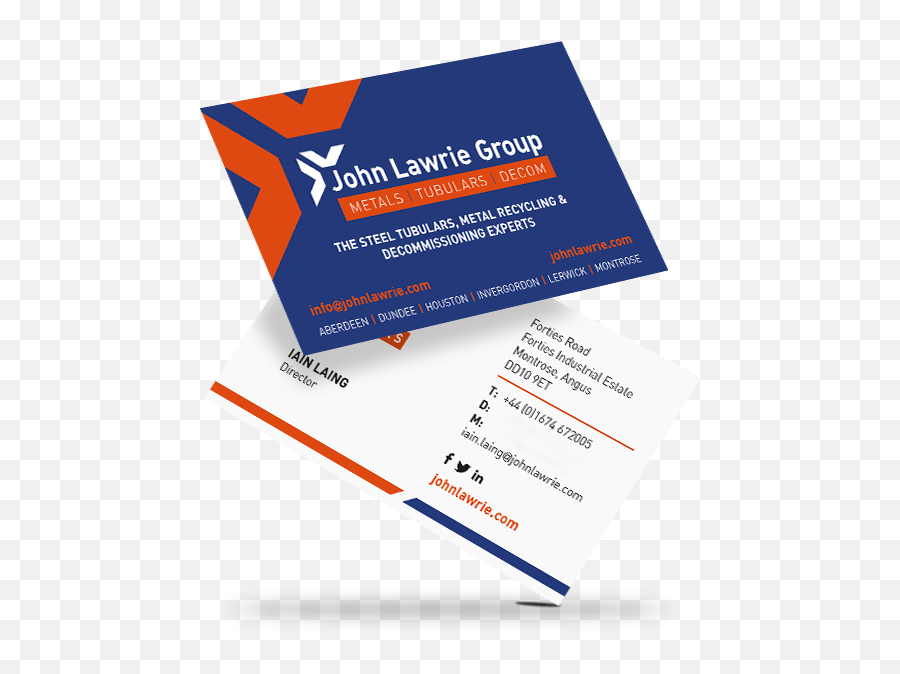 The Branding Print And Digital Specialists Aberdeen Minto - Vertical Png,Social Media Logos For Business Cards
