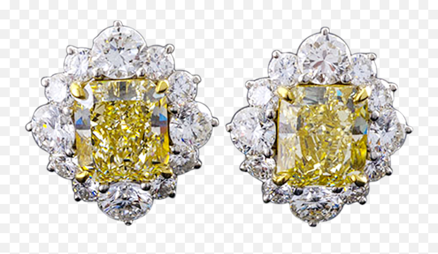 Download Fancy Light Yellow Diamond - Earrings Png,Yellow Diamond Png