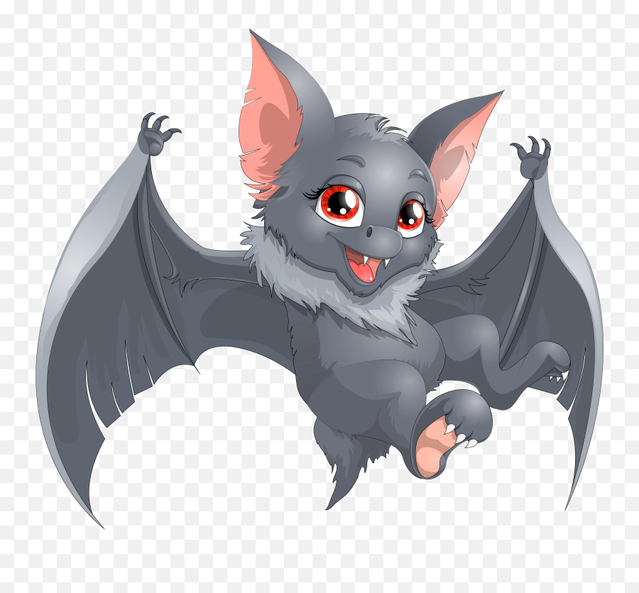 Halloween Bat Cartoon Png Clipart - Bat Cartoon Clipart,Bat Transparent