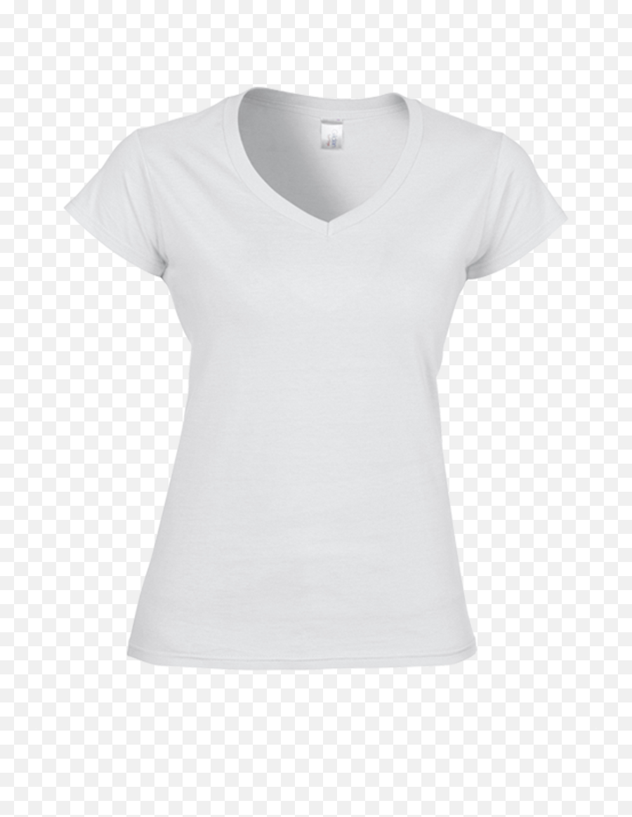 Gildan Softstyle Ladies V - Neck Tshirt 63v00l U2013 6 Colors Ladies V Neck White T Shirts Png,White Tee Shirt Png