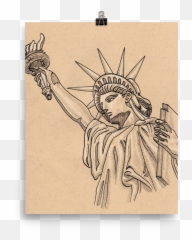 Statue Of Liberty Art Print U2014 Megan Yiu Illustration - Museum Of Modern Art Png,Statue Of Liberty Transparent