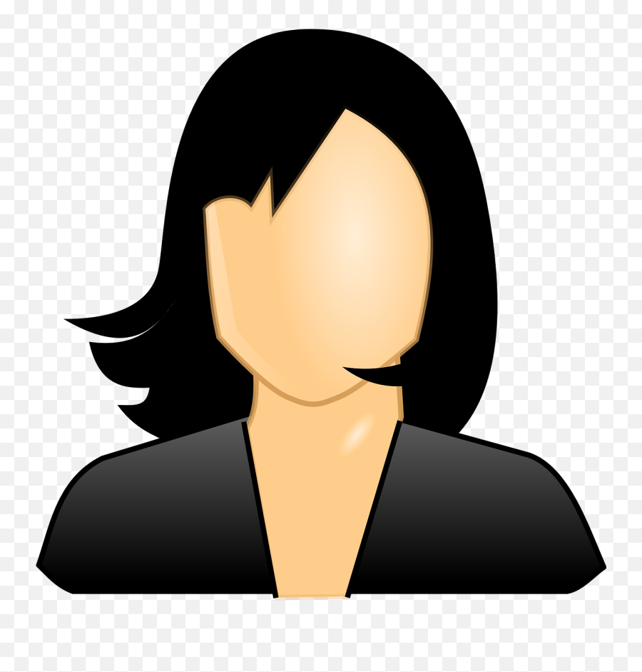 Faceless Black Hair - Free Vector Graphic On Pixabay Clip Art Female Png,Default User Icon