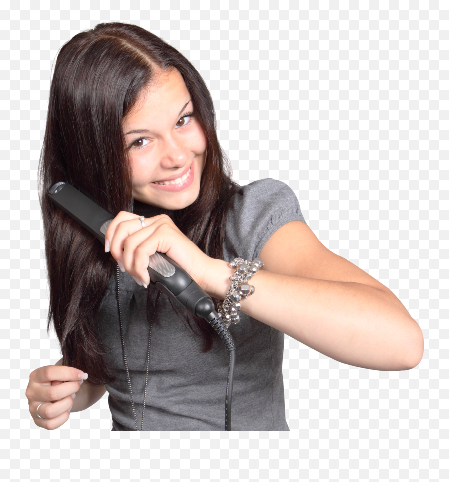 Girl Straightens Her Hair Png Image - Simpatia Pro Cabelo Crescer,Woman Hair Png