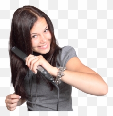 Girl Straightens Her Hair Png Image - Simpatia Pro Cabelo Crescer