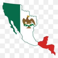 Flag Map Of The First Mexican Empire - North America png