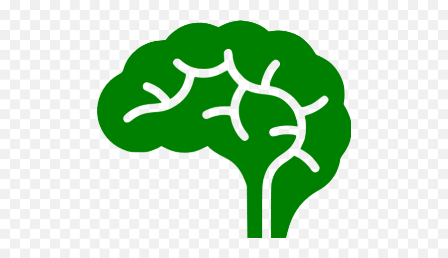 Green Brain Icon - Free Green Brain Icons Brain Icon Grey Png,Brain Png Icon