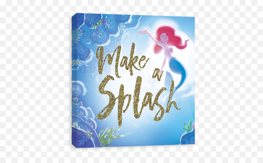 Ariel - Make A Splash Glitter Illustration Png,Splash Emoji Png