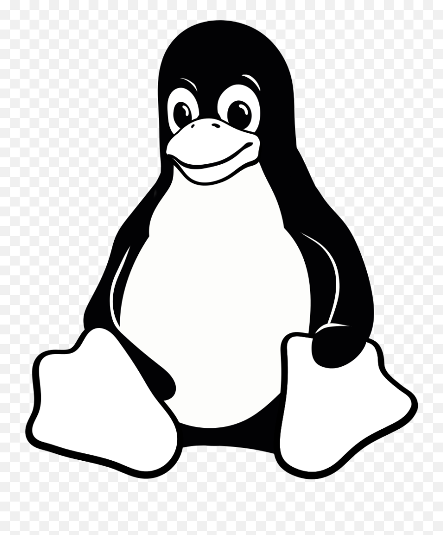 Tux Png 7 Image - Linux Penguin Black And White,Tux Png