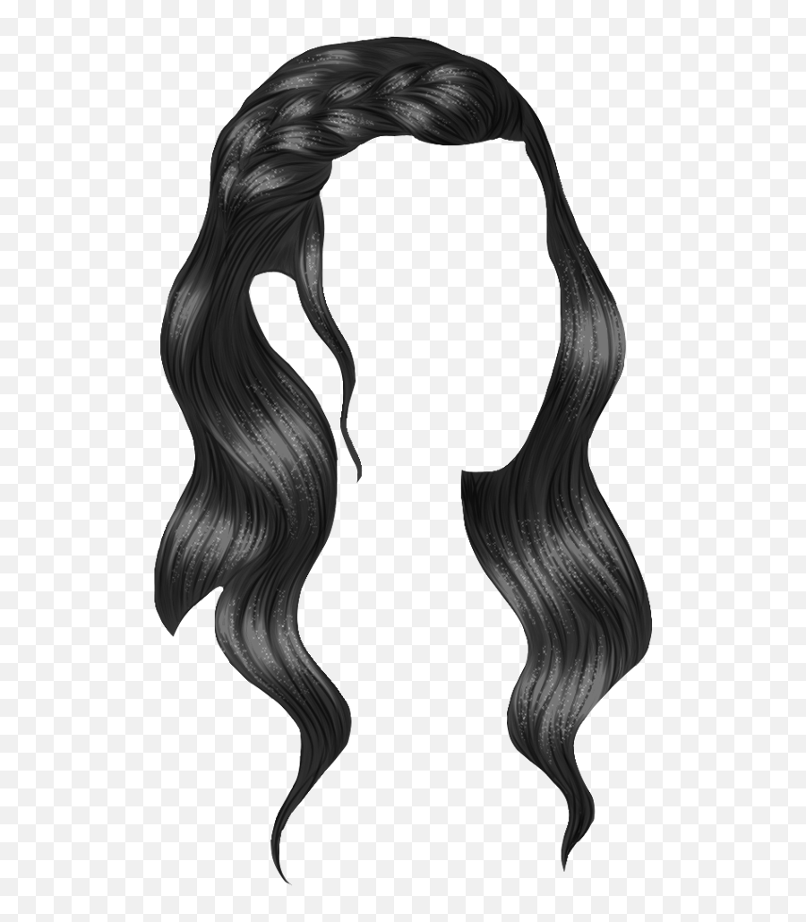 Hairpng Transparent Png Collections - Picsart Girl Hair Png,Black Hair Png  - free transparent png images 