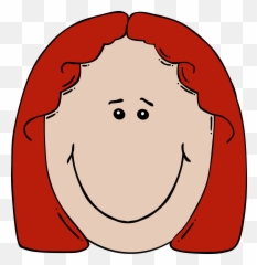 Sad Girl Red Hair Clip Art - Happy Face Person Cartoon,Sad Girl Png
