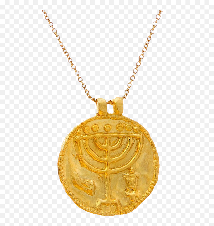 Menorah Of Old Necklace - Pendant Png,Necklace Transparent