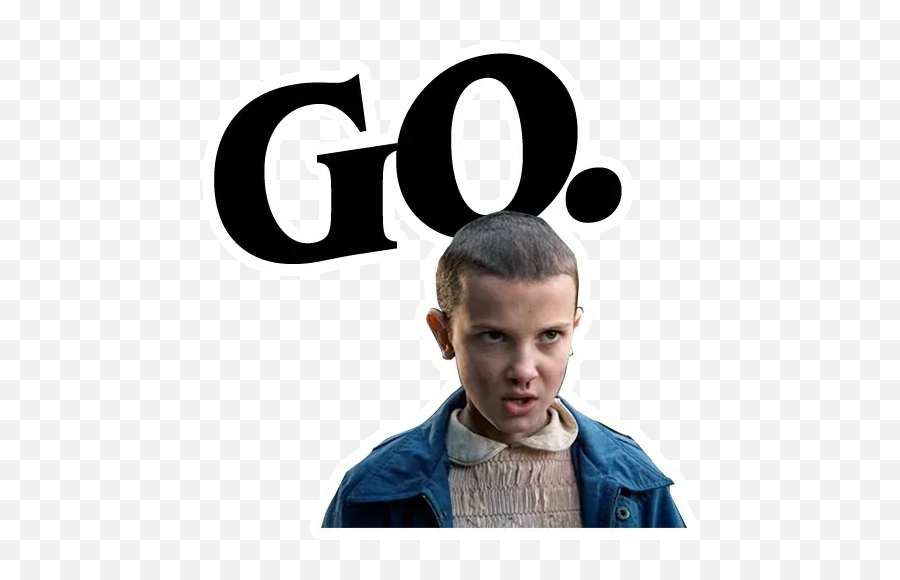 Stranger Things Whatsapp Stickers - Stickers Cloud Stranger Things Eleven Png,Stranger Things Logo Transparent